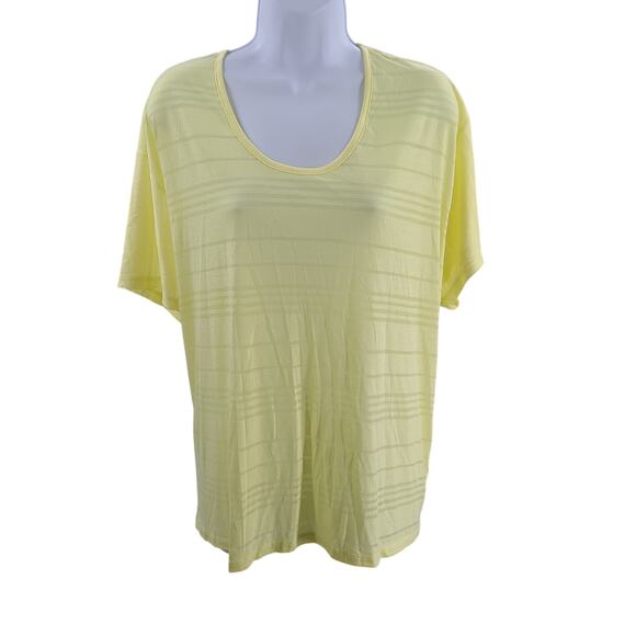 Dkny Tops - PURE DKNY Butter yellow women's boxy tshirt Size Large amazingly Soft